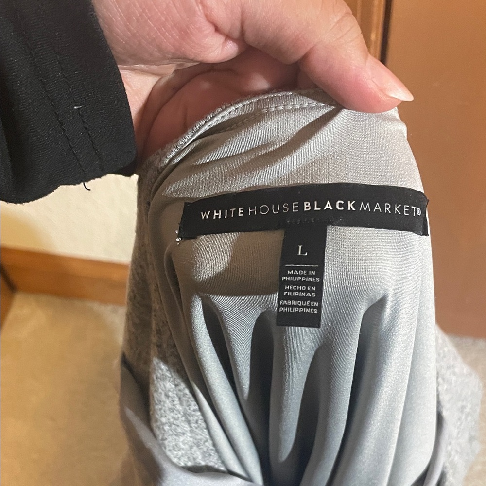 White House Black Market Light Gray Fabric